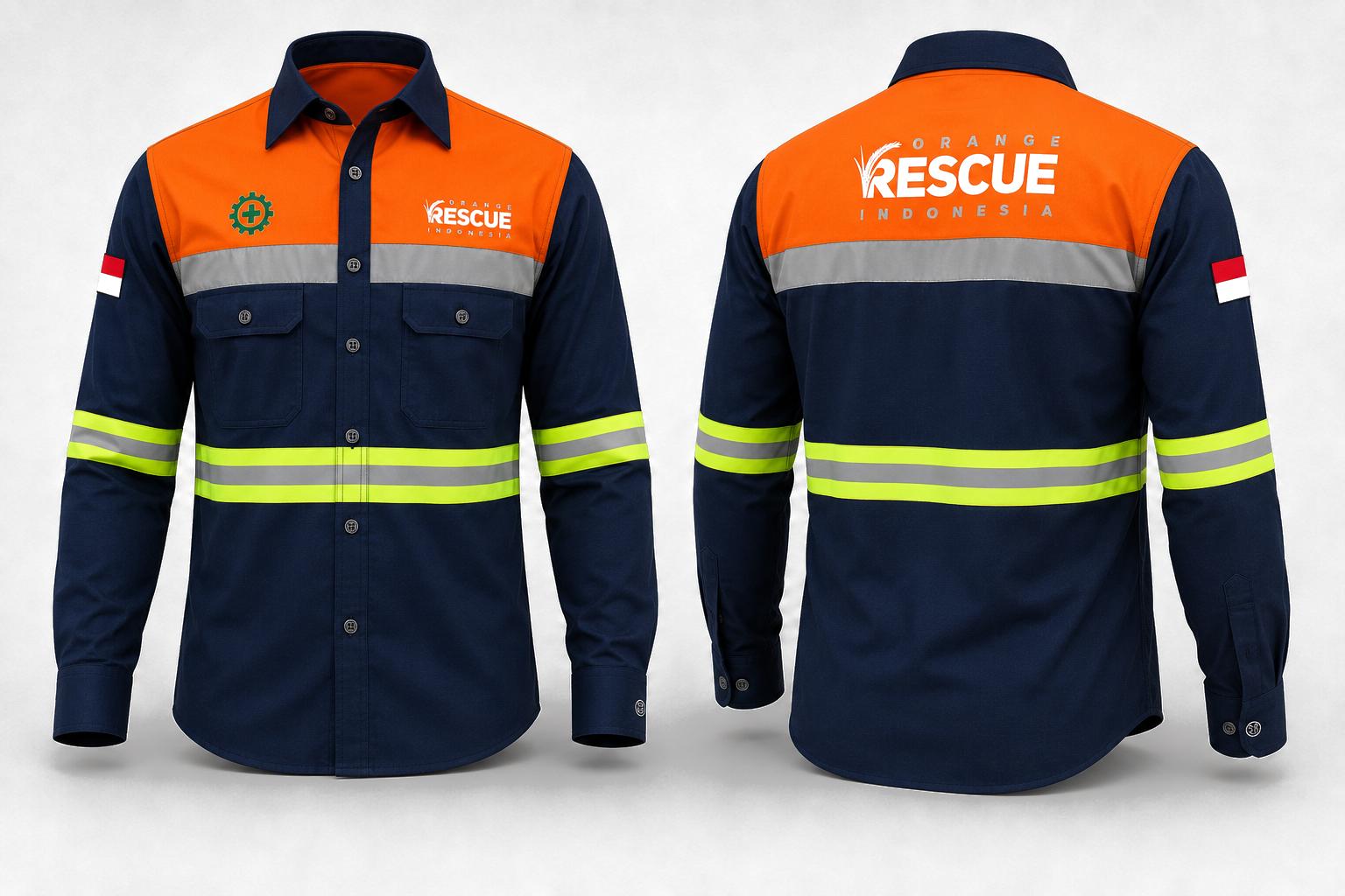 Wearpack & Safety - Kemeja Orange Rescue Indonesia